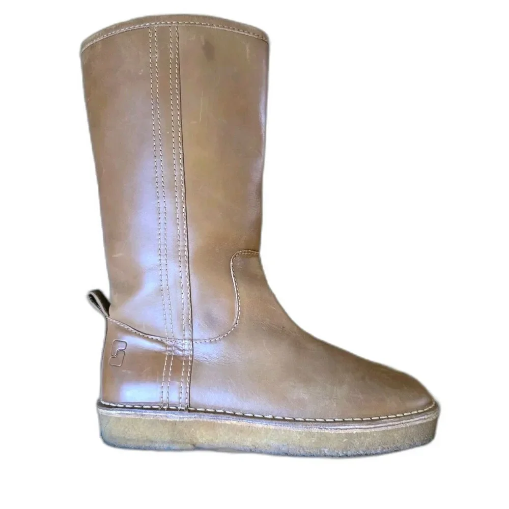 Soeur Boots Made In Portugal Size 40 Brown Leather Gum Soles